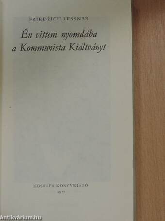 Én vittem nyomdába a Kommunista Kiáltványt