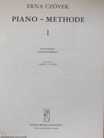 Piano - Methode I.
