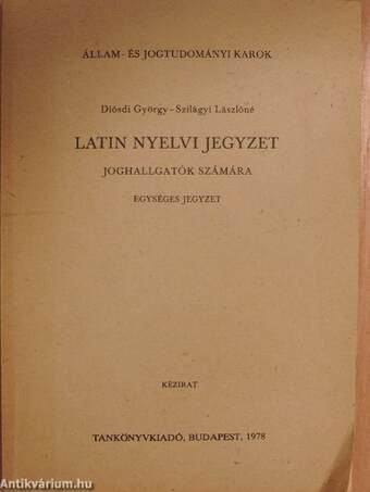 Latin nyelvi jegyzet