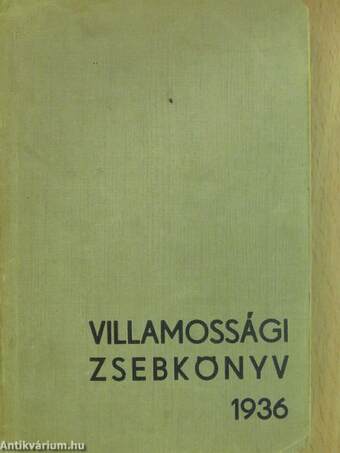 Villamossági zsebkönyv 1936