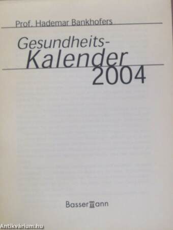 Gesundheitskalender 2004