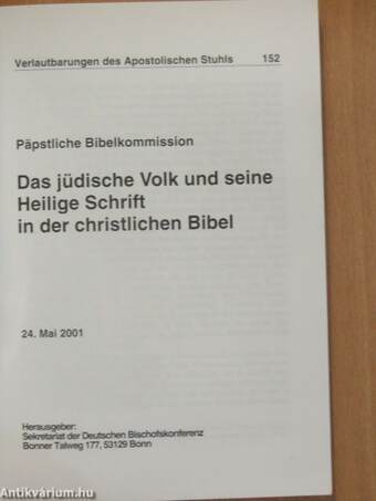 Das jüdische Volk und seine Heilige Schrift in der christlichen Bibel