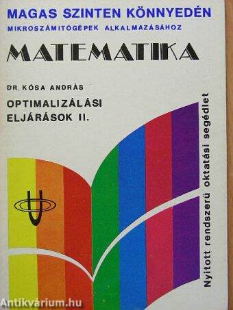 Matematika - Optimalizálási eljárások II.