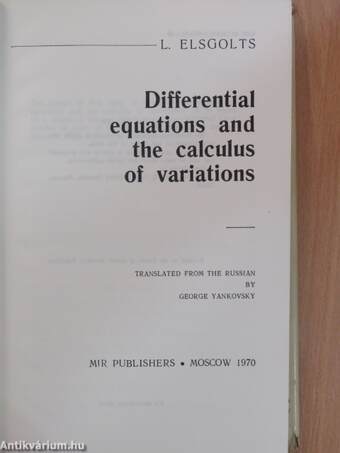 Differential equations and the calculus of variations