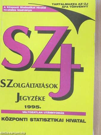 Szolgáltatások Jegyzéke 1995