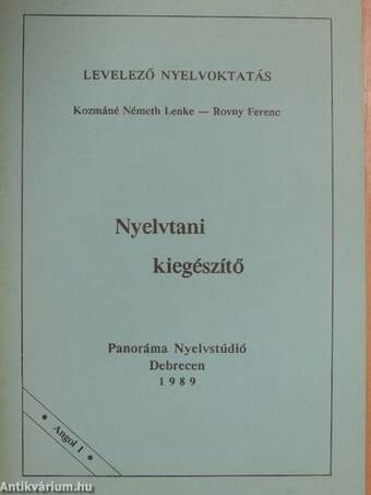 Nyelvtani kiegészítő - Angol 1