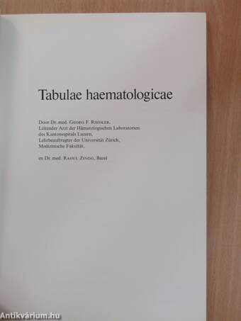 Tabulae Haematologicae