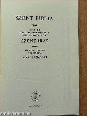 Szent Biblia