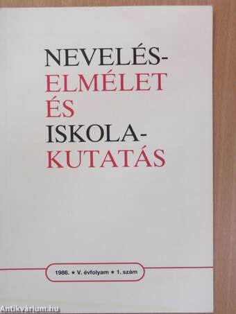 Neveléselmélet és iskolakutatás 1986/1.