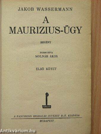 A Maurizius-ügy I-II.