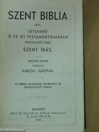 Szent Biblia