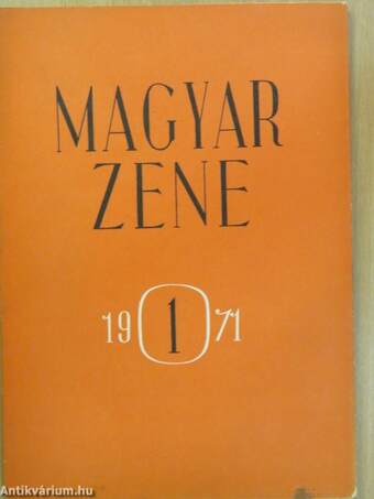 Magyar Zene 1971/1-4.