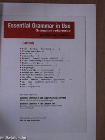 Essential Grammar in Use