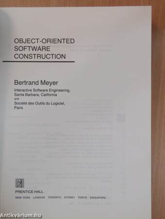 Object-Oriented Software Construction