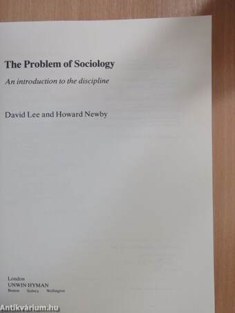 The Problem of Sociology