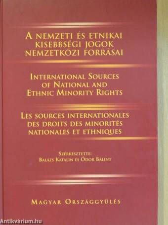 A nemzeti és etnikai kisebbségi jogok nemzetközi forrásai