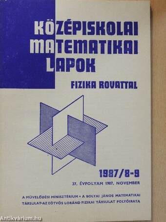 Középiskolai matematikai lapok 1987. november