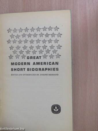 Great Modern American Short Biographies