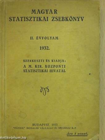 Magyar statisztikai zsebkönyv 1932.