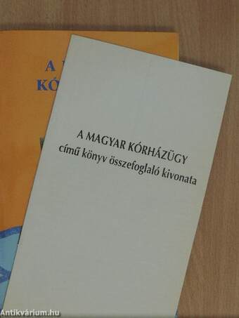 A magyar kórházügy/A Magyar kórházügy című könyv összefoglaló kivonata