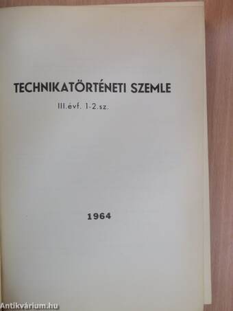 Technikatörténeti Szemle 1965/1-2.