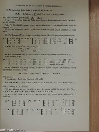 Műszaki matematikai gyakorlatok C. VII.