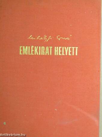 Emlékirat helyett