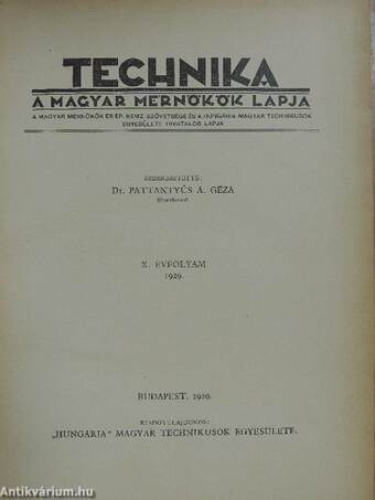 Technika 1929. január-december