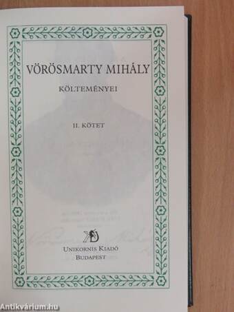 Vörösmarty Mihály költeményei II. (töredék)