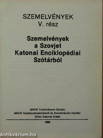 Szemelvények V.