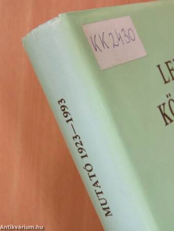 Levéltári Közlemények - Mutató 1923-1993