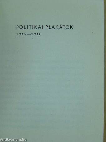 Politikai plakátok 1945-1948 (minikönyv)