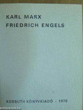 Karl Marx, Friedrich Engels (minikönyv) (számozott)