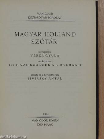 Magyar-holland szótár