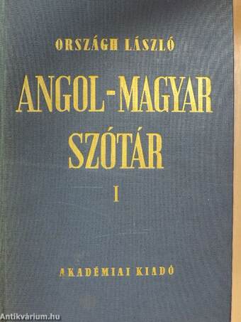 Angol-magyar szótár I-II.