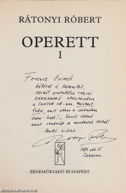 Operett I-II. (dedikált példány)
