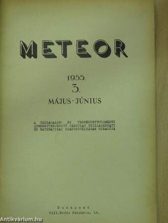 Meteor 1955. május-június