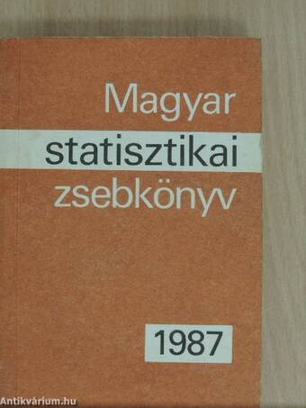 Magyar statisztikai zsebkönyv 1987.