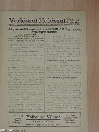 Vadászat-Halászat 1943. március 15.