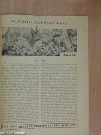 Nimród Vadászujság 1937. május 20.