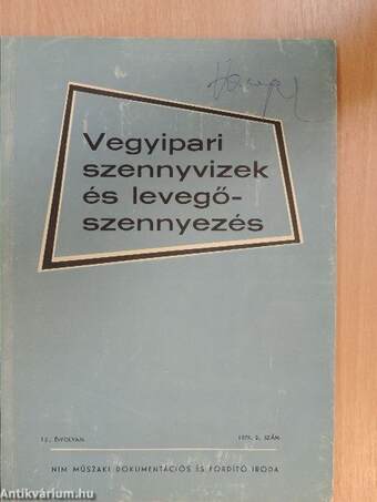 Vegyipari szennyvizek és levegőszennyezés 1979. 2. szám