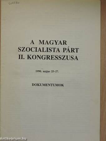 A Magyar Szocialista Párt II. kongresszusa