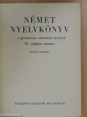 Német nyelvkönyv IV.