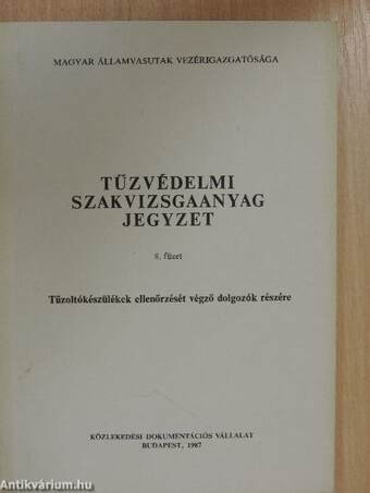 Tűzvédelmi szakvizsgaanyag jegyzet 8.