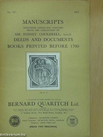 Manuscripts, Deeds And Documents, Books Printed Before 1700