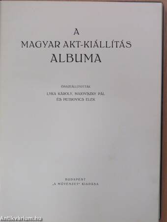 A Magyar Akt-Kiállítás albuma