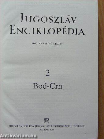 Jugoszláv Enciklopédia II. (Töredék)