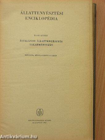 Állattenyésztési enciklopédia 1.