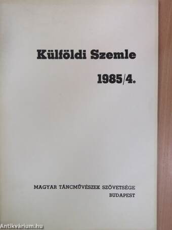 Külföldi Szemle 1985/4.
