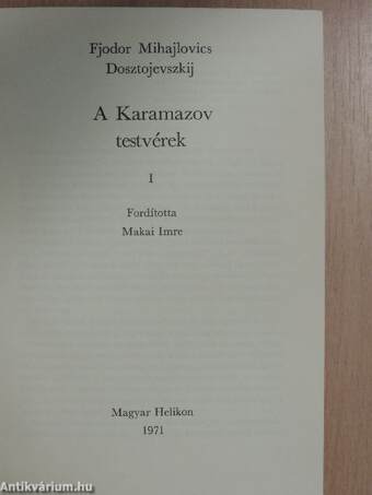 A Karamazov testvérek I-II.